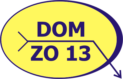 Logo DOM tmave modra